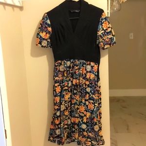 Eshakti size 6 elephant print multi media dress